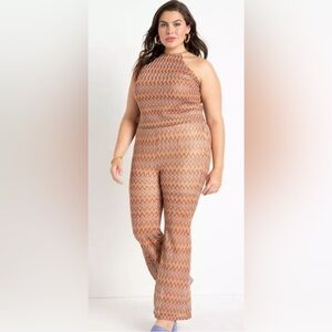 NWT!! Eloquii Crochet Tank & Pants Set with Boho Vibe, Perfect Set